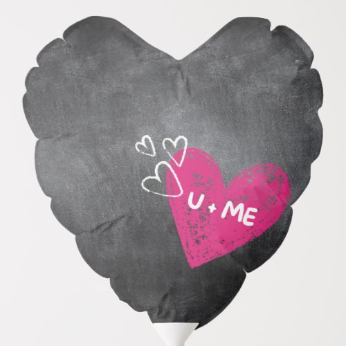 Chalkboard UMe Valentines Day Balloon