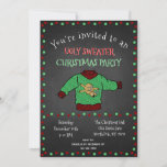 Chalkboard Ugly Sweater Christmas Party Invitation<br><div class="desc">Invite friends,  family,  and guests to your ugly sweater Christmas party!  Celebrate good times and make memories with the ugliest Christmas sweater you can find!  Personalized with your party details!  Guests can gather and enjoy a good old fashion ugly sweater party!</div>
