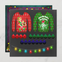 Chalkboard Ugly Sweater Christmas Party Invitation