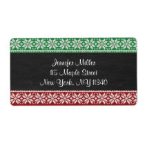 Chalkboard Ugly Sweater Holiday Address Label