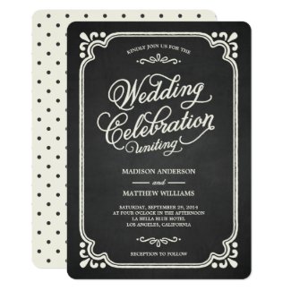 Chalkboard Union | Wedding Invitation