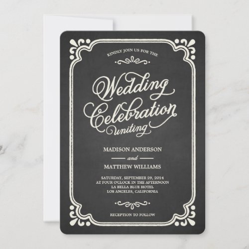 Chalkboard Union | Wedding Invitation