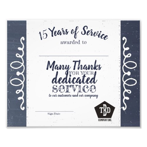 Chalkboard universal employee anniversary award