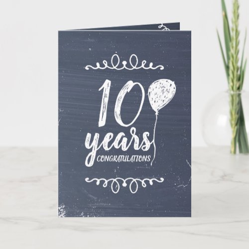 Chalkboard universal employee anniversary card