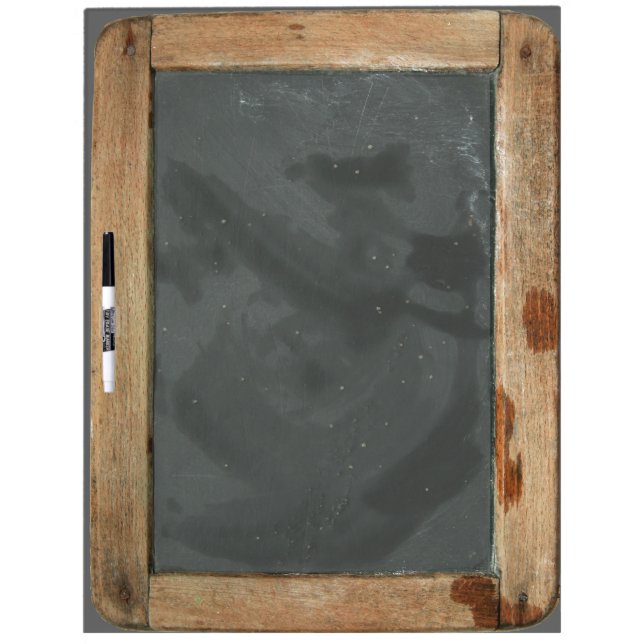 Chalkboard Vinatge School Slate L Dry Erase Board (Front)