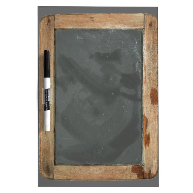 Chalkboard Vinatge School Slate M Dry Erase Board (Front)
