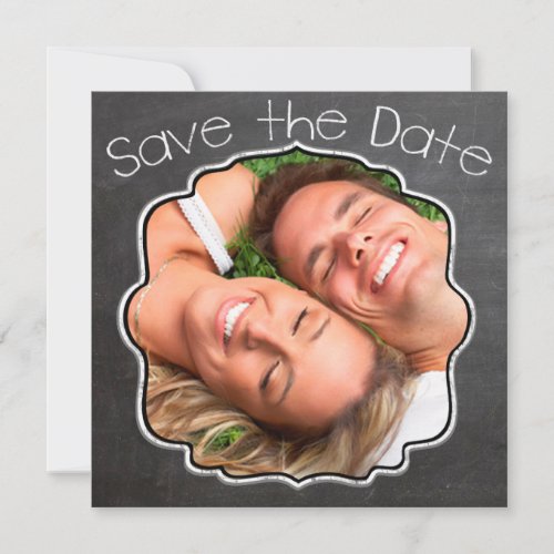 Chalkboard Vintage Modern Save the Date