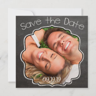 Chalkboard Vintage Modern Save the Date Invitation