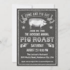 Chalkboard Vintage Pig Roast Invitation