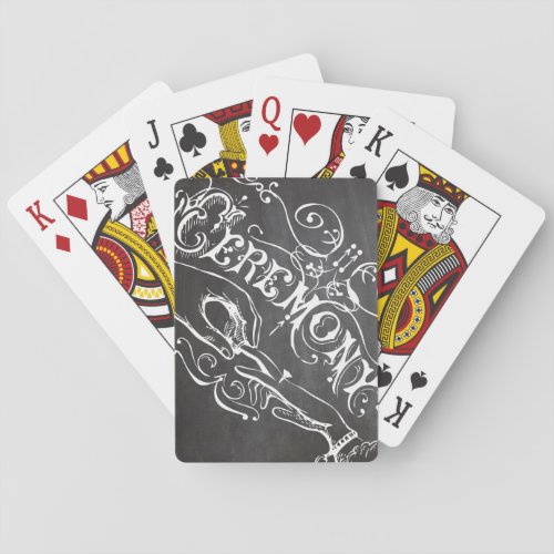 Chalkboard Vintage Playing Cards Wedding Gifts