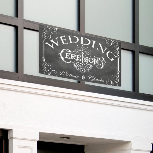 Chalkboard Vintage Typography Wedding Banner
