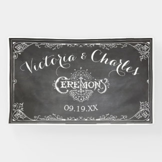 Chalkboard Vintage Typography Wedding Banner