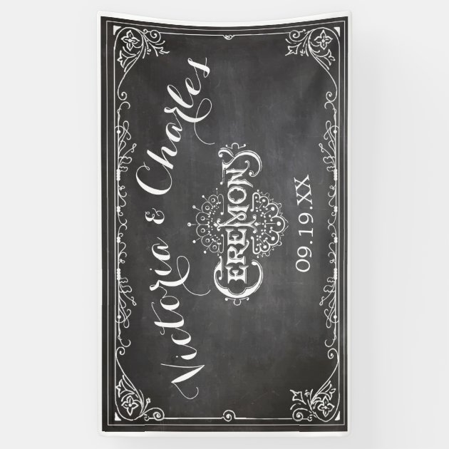 Chalkboard Vintage Typography Wedding Banner