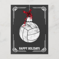 chalkboard volleyball  player Christmas Cards