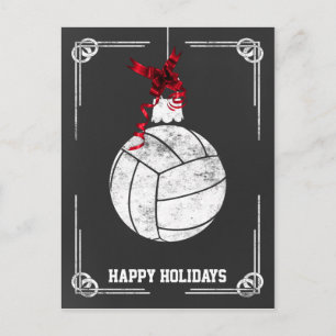 chalkboard volleyball  player Christmas Cards