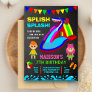 Chalkboard Water Slide Kids Birthday Party Invite