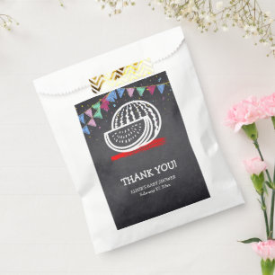 Chalkboard Watermelon Drawing Baby Shower Favor Bag