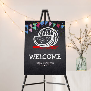 Chalkboard Watermelon Drawing Baby Shower Foam Board