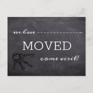 Chalkboard We Have Moved New Address Announcement Postcard