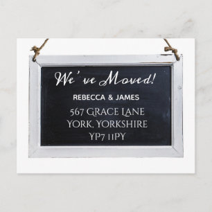 Chalkboard We’ve Moved Announcement Postcard