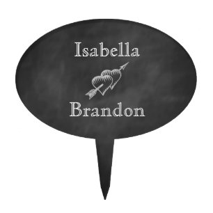 Chalkboard Wedding Cake Topper