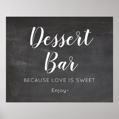 Chalkboard Wedding Dessert Bar Sign