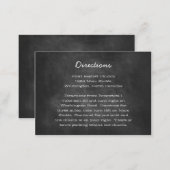Chalkboard Wedding Directions Insert Cards (Front/Back)