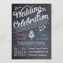 Chalkboard Wedding Invitation