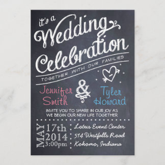 Chalkboard Wedding Invitation
