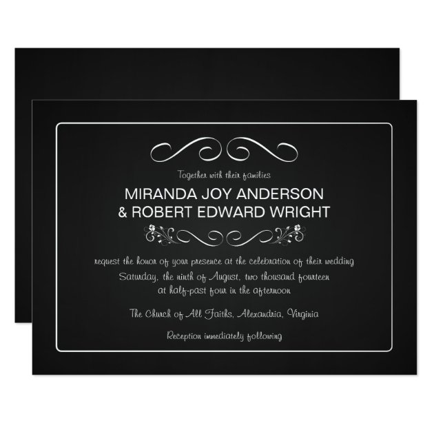 Chalkboard Wedding Invitations Plain And Simple