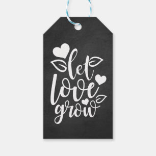 Chalkboard Wedding Love Hearts Bridal Shower Gift Tags