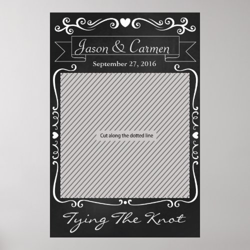 Chalkboard Wedding Prop Poster for Photo Booth
