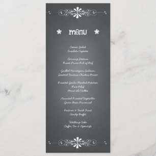 Chalkboard Wedding Reception Menu Card