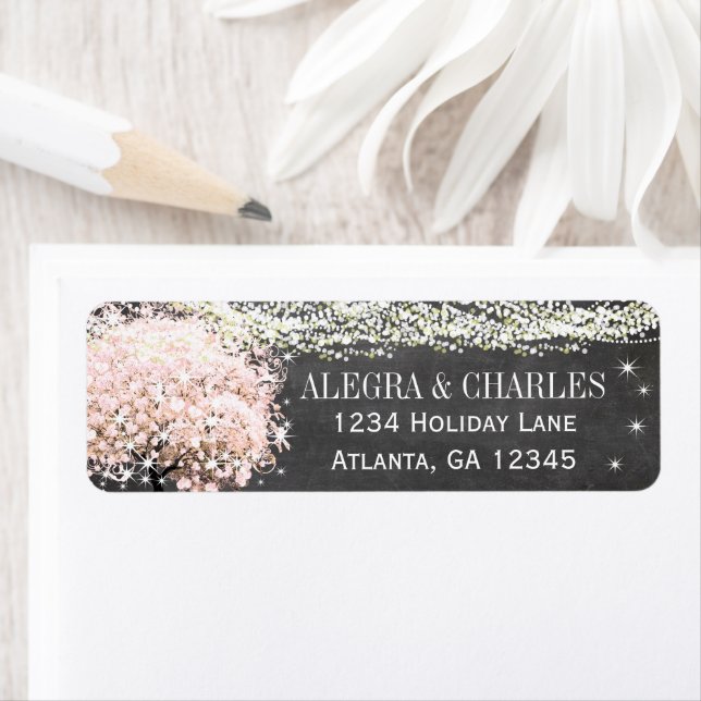 Chalkboard Wedding Return Address Label (Insitu)