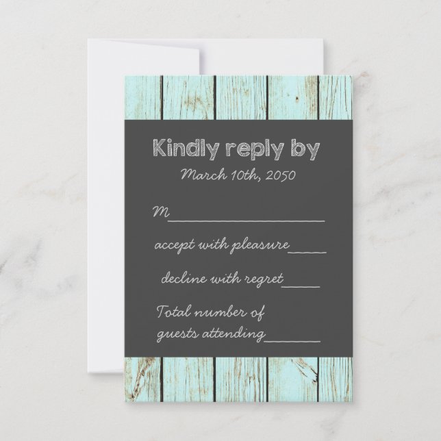 Chalkboard Wedding RSVP (Front)