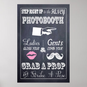 Chalkboard Wedding Sign Fancy Photobooth 20" x 30"