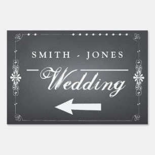 Chalkboard Wedding Sign Personalized