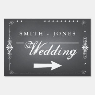 Chalkboard Wedding Sign Personalized