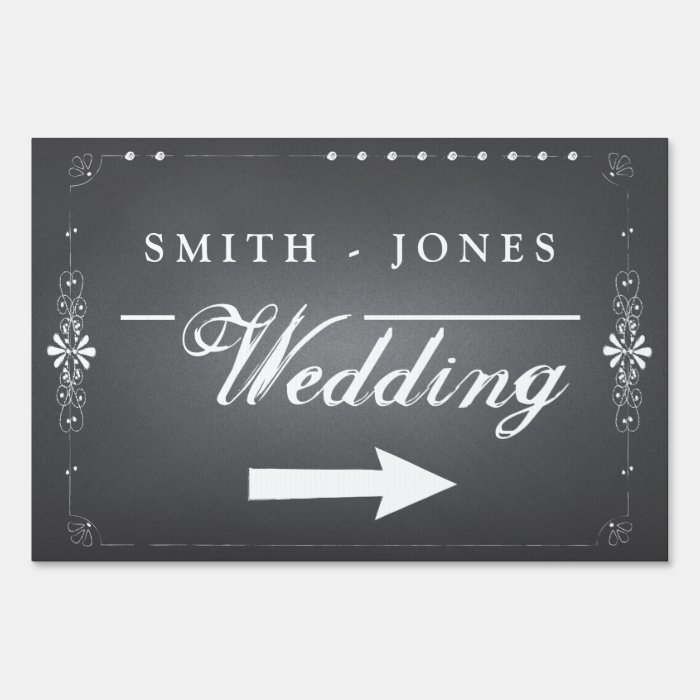 Chalkboard Wedding Sign  Personalized