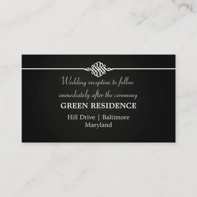 Chalkboard Wedding | Simple Elegant Insert (Front)