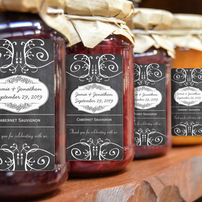 Chalkboard Wedding Wine Label (Creator Uploaded)