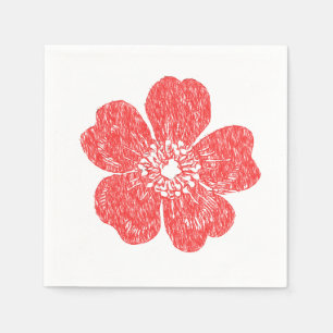 Chalkboard Wild Red Rose Napkins