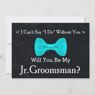 Chalkboard Will You Be my Jr.Groomsman Invitation