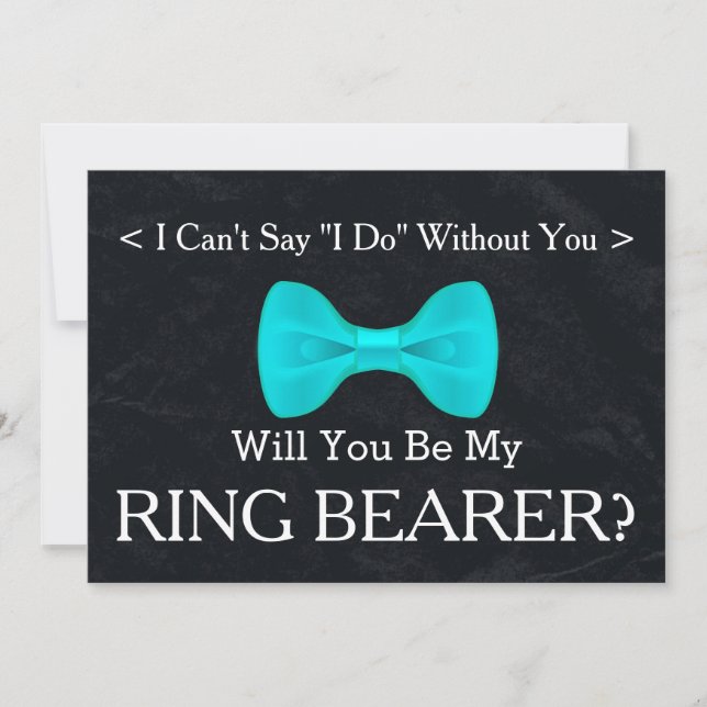 Chalkboard Will You Be my Ring Bearer Invitation (Front)