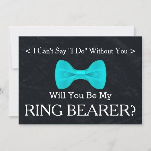 Chalkboard Will You Be my Ring Bearer Invitation