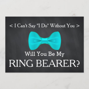 Chalkboard Will You Be my Ring Bearer Invitation