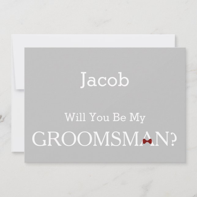 Chalkboard Will You Be Our Groomsman Invitation (Front)