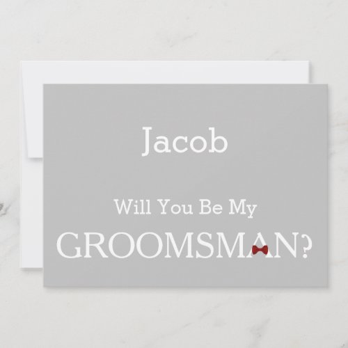 Chalkboard Will You Be Our Groomsman Invitation