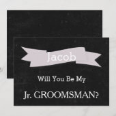 Chalkboard Will You Be Our Jr. Groomsman Invitatio Invitation | Zazzle