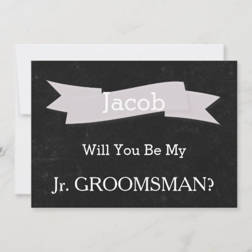 Chalkboard Will You Be Our Jr Groomsman Invitatio Invitation